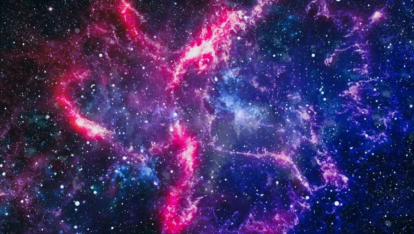 Fondo Espacial Abstracto Futurista Cielo Nocturno Con Estrellas Nebulosa Elementos — Foto de Stock