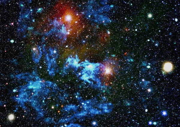 Futurista Abstrato Espaço Fundo Céu Noturno Com Estrelas Nebulosa Elementos — Fotografia de Stock