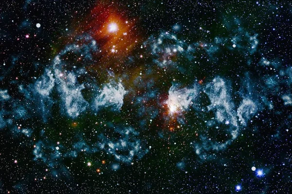 Futurista Abstrato Espaço Fundo Céu Noturno Com Estrelas Nebulosa Elementos — Fotografia de Stock