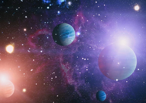 Bluebird Galaxy - Elements of this Image Furnished by NASA