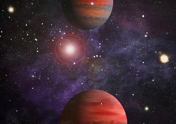 Planete Stele Galaxii Din Spațiul Cosmic Care Arată Frumusețea Explorării — Fotografie, imagine de stoc