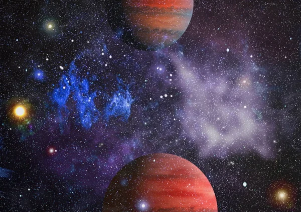 Планети Зірки Галактики Космосі Показують Красу Дослідження Космосу Елементи Надані — стокове фото