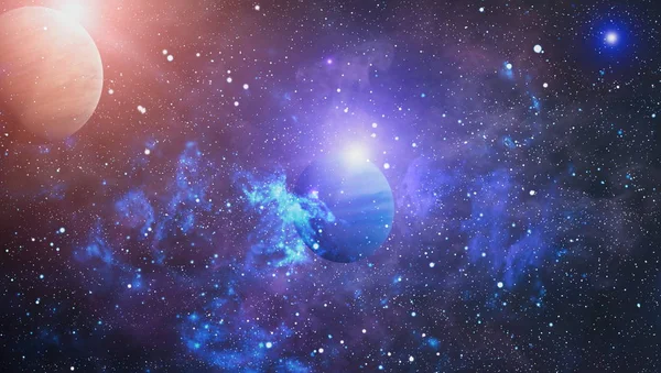 Planeten Sterne Und Galaxien Weltall Die Die Schönheit Der Weltraumforschung — Stockfoto