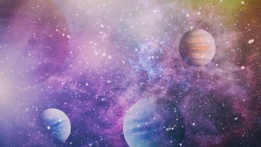 Patlama süpernovası. Parlak Yıldız Nebulası. Uzak galaksi. Soyut görüntü. Bu görüntünün elementleri NASA tarafından desteklenmektedir.