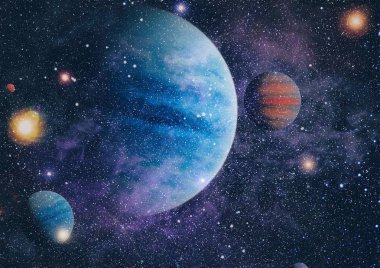 Patlama süpernovası. Parlak Yıldız Nebulası. Uzak galaksi. Soyut görüntü. Bu görüntünün elementleri NASA tarafından desteklenmektedir.