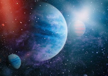 Patlama süpernovası. Parlak Yıldız Nebulası. Uzak galaksi. Soyut görüntü. Bu görüntünün elementleri NASA tarafından desteklenmektedir.