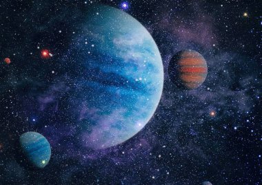 Patlama süpernovası. Parlak Yıldız Nebulası. Uzak galaksi. Soyut görüntü. Bu görüntünün elementleri NASA tarafından desteklenmektedir.