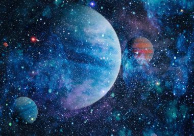 Patlama süpernovası. Parlak Yıldız Nebulası. Uzak galaksi. Soyut görüntü. Bu görüntünün elementleri NASA tarafından desteklenmektedir.