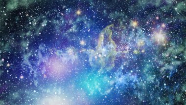 Patlama süpernovası. Parlak Yıldız Nebulası. Uzak galaksi. Soyut görüntü. Bu görüntünün elementleri NASA tarafından desteklenmektedir.