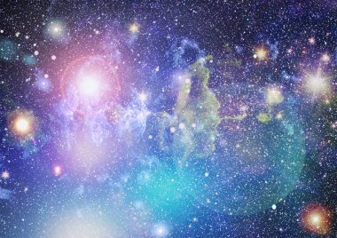 Patlama süpernovası. Parlak Yıldız Nebulası. Uzak galaksi. Soyut görüntü. Bu görüntünün elementleri NASA tarafından desteklenmektedir.