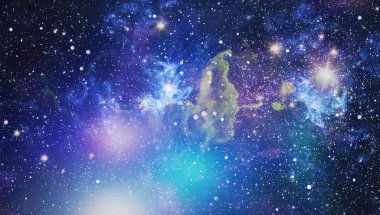 Patlama süpernovası. Parlak Yıldız Nebulası. Uzak galaksi. Soyut görüntü. Bu görüntünün elementleri NASA tarafından desteklenmektedir.