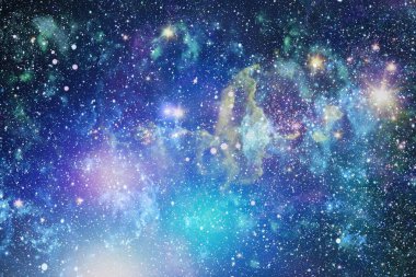 Renkli derin uzay. Evren kavramı arka plan. Nasa tarafından döşenmiş bu görüntü unsurları