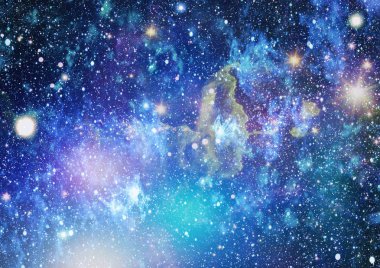 Renkli derin uzay. Evren kavramı arka plan. Nasa tarafından döşenmiş bu görüntü unsurları