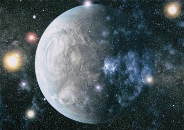 Evrendeki sonsuz uzay alanının küçük bir parçası. 