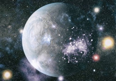 Evrendeki sonsuz uzay alanının küçük bir parçası. 