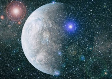 Evrendeki sonsuz uzay alanının küçük bir parçası. 