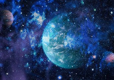 Evrendeki sonsuz uzay alanının küçük bir parçası. 