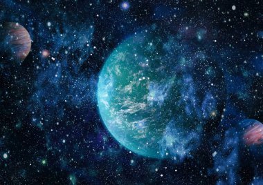 Evrendeki sonsuz uzay alanının küçük bir parçası. 