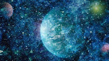 Evrendeki sonsuz uzay alanının küçük bir parçası. 