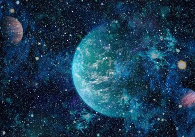 Evrendeki sonsuz uzay alanının küçük bir parçası. 