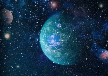 Evrendeki sonsuz uzay alanının küçük bir parçası. 