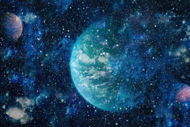 Evrendeki sonsuz uzay alanının küçük bir parçası. 