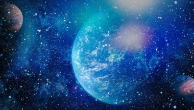 Evrendeki sonsuz uzay alanının küçük bir parçası. 