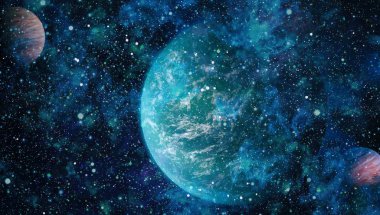 Evrendeki sonsuz uzay alanının küçük bir parçası. 