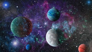 Evrendeki sonsuz uzay alanının küçük bir parçası. 