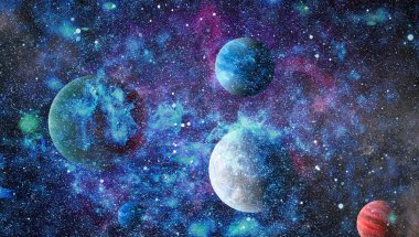 Evrendeki sonsuz uzay alanının küçük bir parçası. 