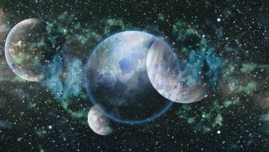 alan birçok ışık yılı uzakta dünya. Nasa tarafından döşenmiş bu görüntü unsurları