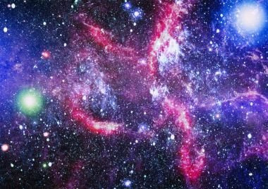 Derin uzay bulunan sarmal gökada. Nasa tarafından döşenmiş bu görüntü unsurları.