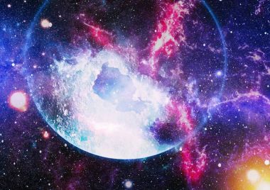 Derin uzay bulunan sarmal gökada. Nasa tarafından döşenmiş bu görüntü unsurları.