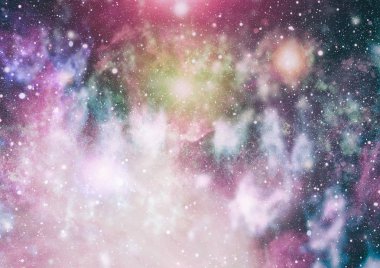 Fütürist soyut alan arkaplanı. Yıldızlı ve nebulalı gece gökyüzü. Bu görüntünün elementleri NASA tarafından desteklenmektedir