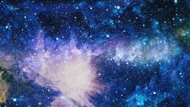 Fütürist soyut alan arkaplanı. Yıldızlı ve nebulalı gece gökyüzü. Bu görüntünün elementleri NASA tarafından desteklenmektedir