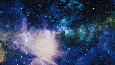 Fütürist soyut alan arkaplanı. Yıldızlı ve nebulalı gece gökyüzü. Bu görüntünün elementleri NASA tarafından desteklenmektedir