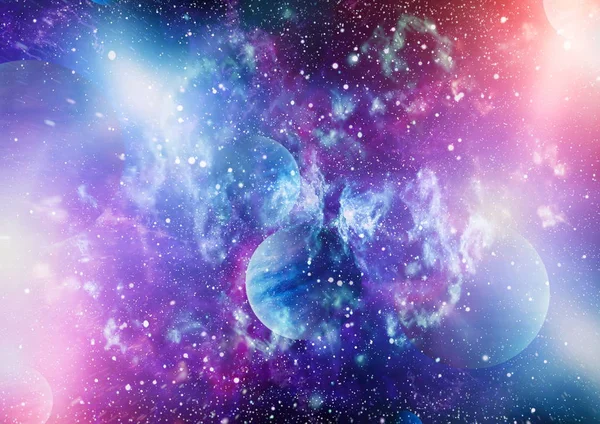 Renkli derin uzay. Evren kavramı arka plan. Nasa tarafından döşenmiş bu görüntü unsurları