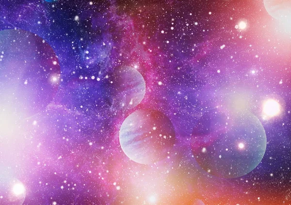 Renkli derin uzay. Evren kavramı arka plan. Nasa tarafından döşenmiş bu görüntü unsurları