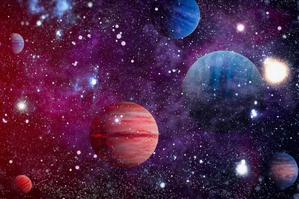 カラフルな深宇宙 宇宙の概念の背景 Nasa から提供されたこのイメージの要素 — ストック写真