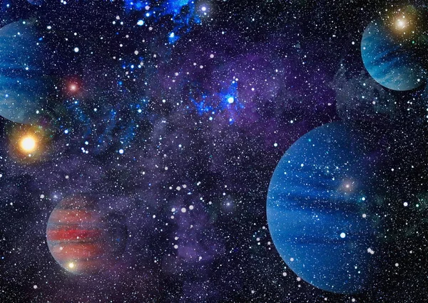 Güzel bulutsu, yıldızlar ve galaksiler. Nasa tarafından döşenmiş bu görüntü unsurları.