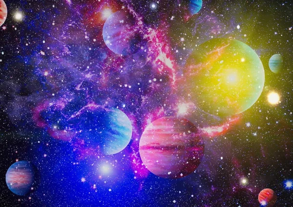 Красиві Туманність Зірок Галактик Елементи Цього Зображенні Мебльовані Наса — стокове фото