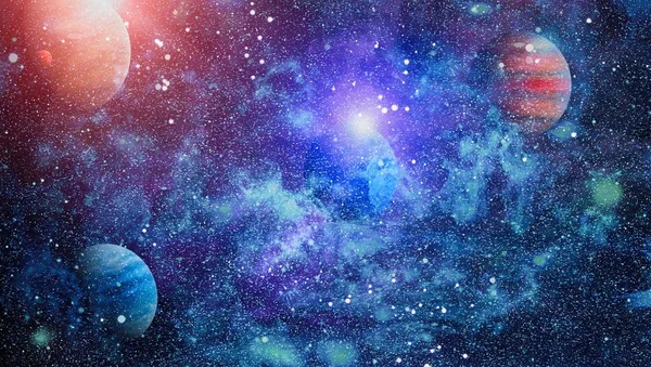 Güzel bulutsu, yıldızlar ve galaksiler. Nasa tarafından döşenmiş bu görüntü unsurları.