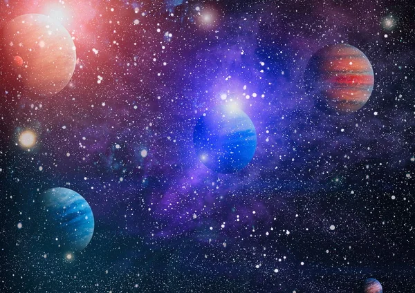 Güzel bulutsu, yıldızlar ve galaksiler. Nasa tarafından döşenmiş bu görüntü unsurları.