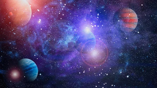 Güzel bulutsu, yıldızlar ve galaksiler. Nasa tarafından döşenmiş bu görüntü unsurları.