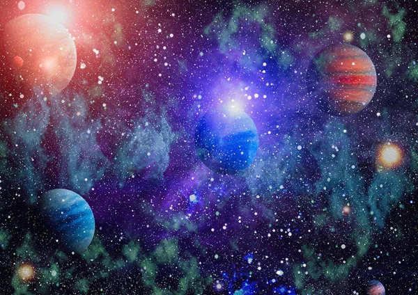 Güzel bulutsu, yıldızlar ve galaksiler. Nasa tarafından döşenmiş bu görüntü unsurları.