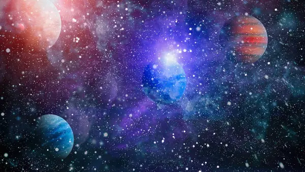 Güzel bulutsu, yıldızlar ve galaksiler. Nasa tarafından döşenmiş bu görüntü unsurları.