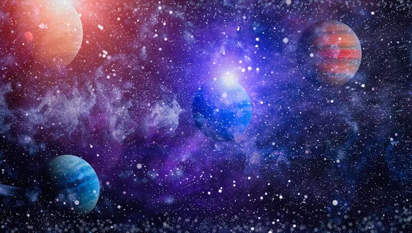 Güzel bulutsu, yıldızlar ve galaksiler. Nasa tarafından döşenmiş bu görüntü unsurları.