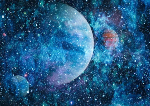 Patlama süpernovası. Parlak Yıldız Nebulası. Uzak galaksi. Soyut görüntü. Bu görüntünün elementleri NASA tarafından desteklenmektedir.