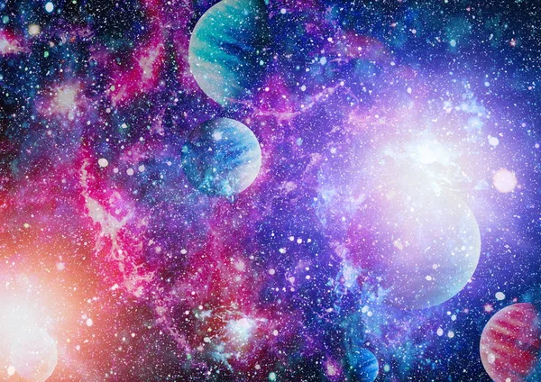 Kleurrijke Deep Space Universum Concept Achtergrond Elementen Van Dit Beeld — Stockfoto