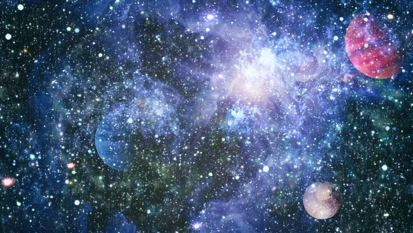 Colorido Espacio Profundo Fondo Concepto Del Universo Elementos Esta Imagen —  Fotos de Stock
